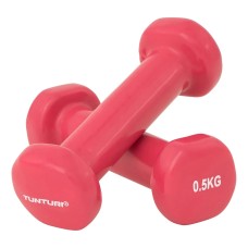 Hantlid TUNTURI Vinyl Dumbbells 2 x 0,5 kg, roosa Hantlid TUNTURI Vinyl Dumbbells 2 x 0,5 kg, roosa