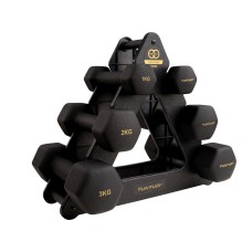 Hantlite komplekt koos alusega Tunturi Centuri Neopreen Dumbellset 3Prs+Stand Hantlite komplekt koos alusega Tunturi Centuri Neopreen Dumbellset 3Prs+Stand