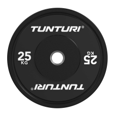 Raskusketas TUNTURI Platinum Bumper Plate, must, 50mm, 25 kg Raskusketas TUNTURI Platinum Bumper Plate, must, 50mm, 25 kg