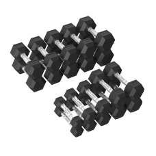 Hantlite komplekt TUNTURI Platinum Hex Rubber Dumbbells, 1-10 kg Hantlite komplekt TUNTURI Platinum Hex Rubber Dumbbells, 1-10 kg