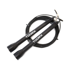 Hüppenöör TOORX Steel Speed Jumprope with Plastic Handles, must Hüppenöör TOORX Steel Speed Jumprope with Plastic Handles, must